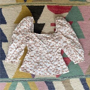 Aritzia Little Moon Horse Puff Sleeve Top